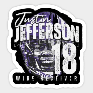 Justin Jefferson Minnesota Half Face Sticker